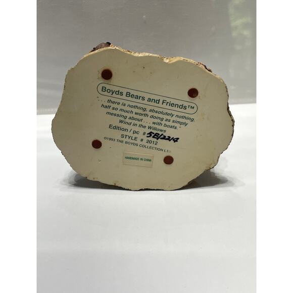 Vintage Boyd's Bears and Friends Figurine Style 2012 Wind in the Willows - Picture 6 of 8